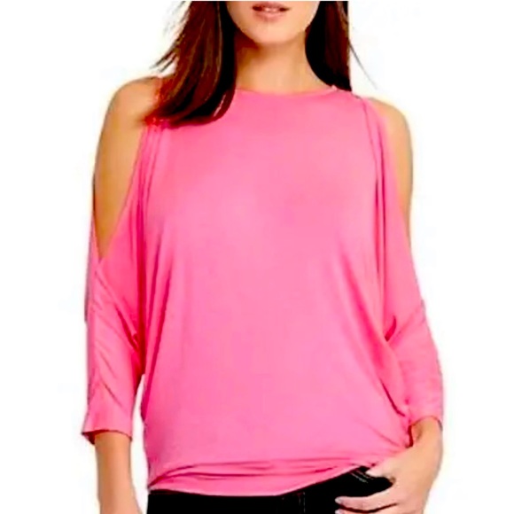 Lauren Ralph Lauren Womens Shuvanna Cold Shoulder Dolman Sleeve Casual Top - Picture 1 of 5
